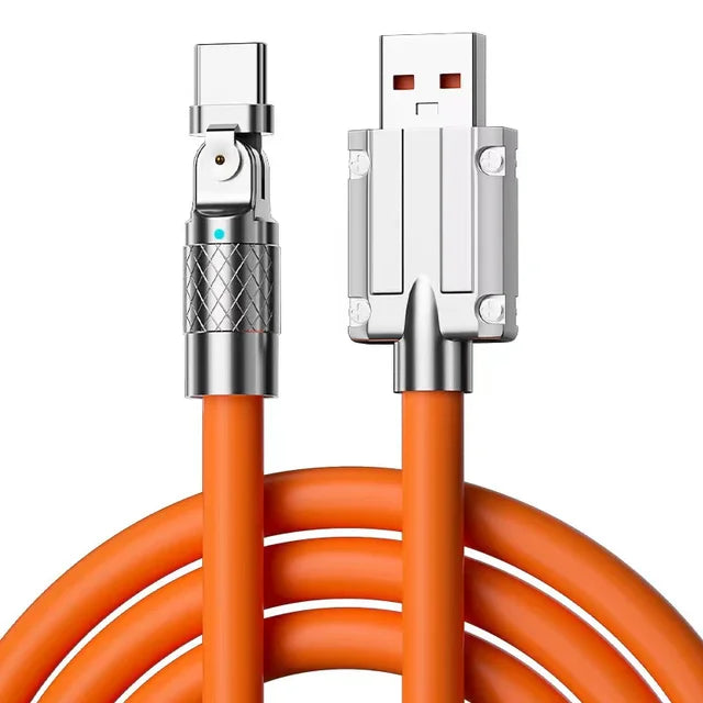 TELUXE USB A-C Schnellladekabel 120W (PD) orange