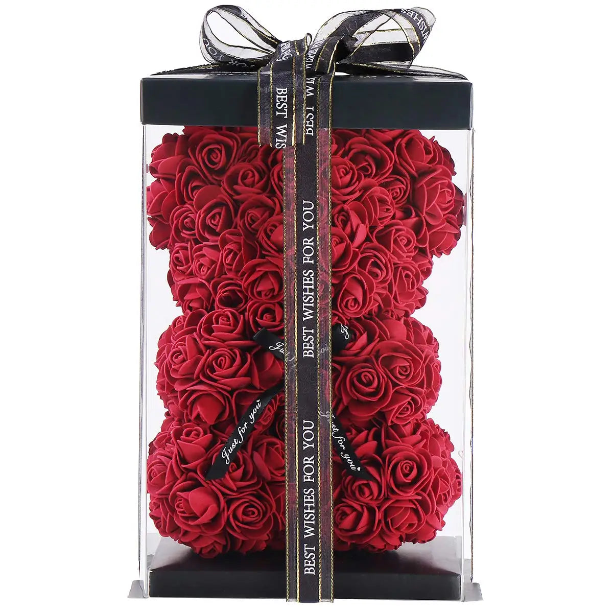 Teddybär aus Rosen zum Valentinstag