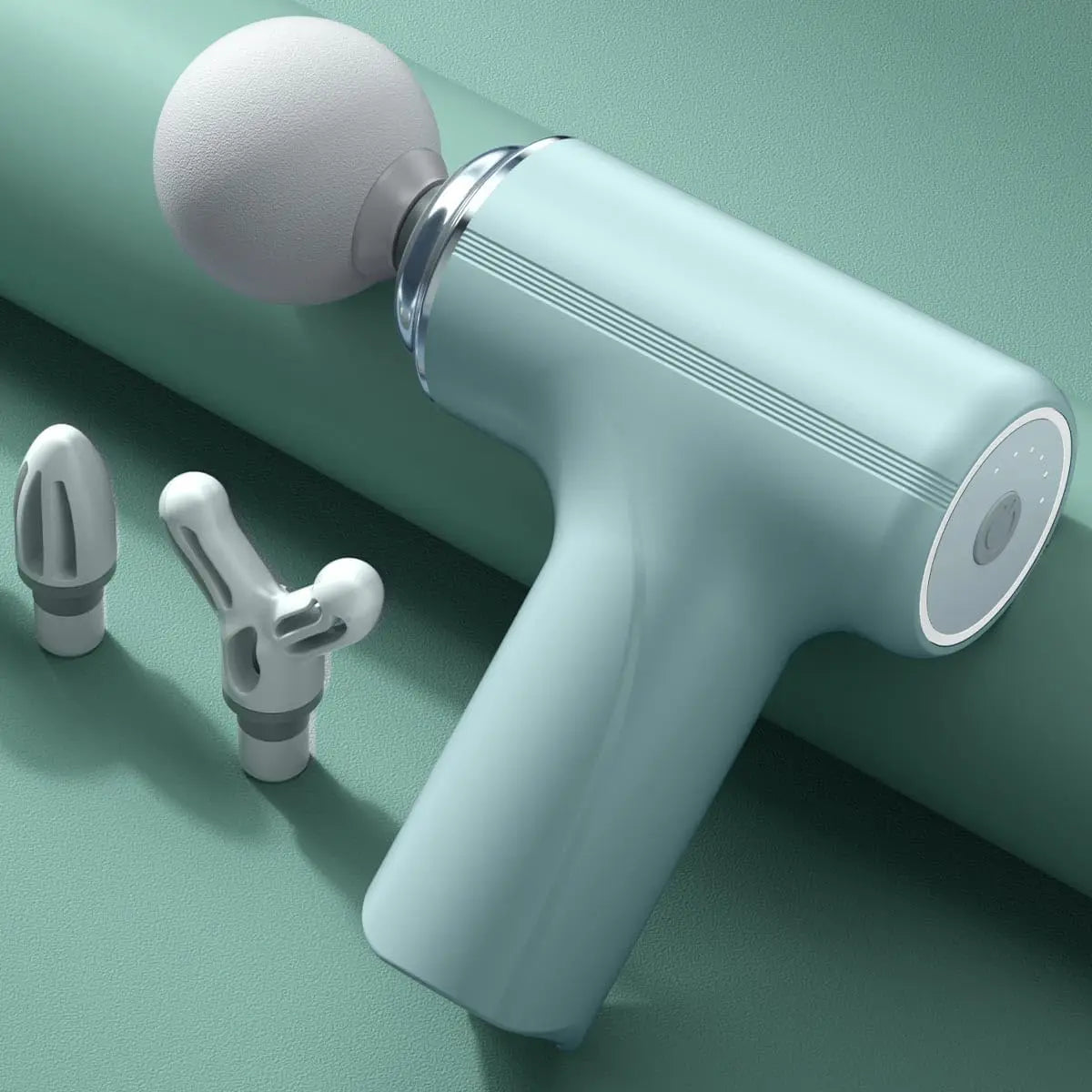 FIT Mini Massagepistole Massage-Gun mit 4 Silikonaufsätzen