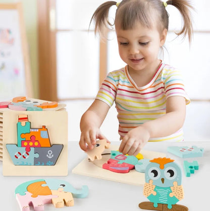 3D Kinderpuzzle aus Holz "Putzi"