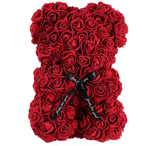 Teddybär aus Rosen zum Valentinstag