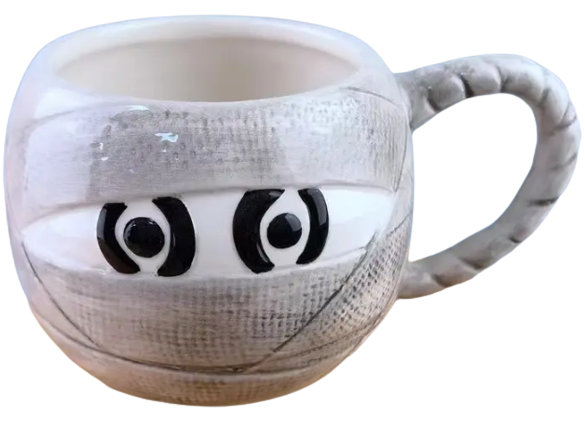 Halloween Tasse Kürbis, Mumie, Katze