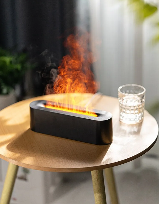 Luftbefeuchter mit LED Kaminflamme Deluxe Fire & Air