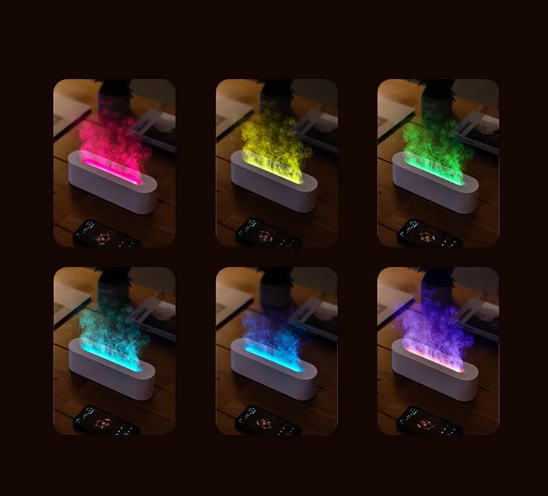 Luftbefeuchter mit LED Kaminflamme Deluxe Fire & Air