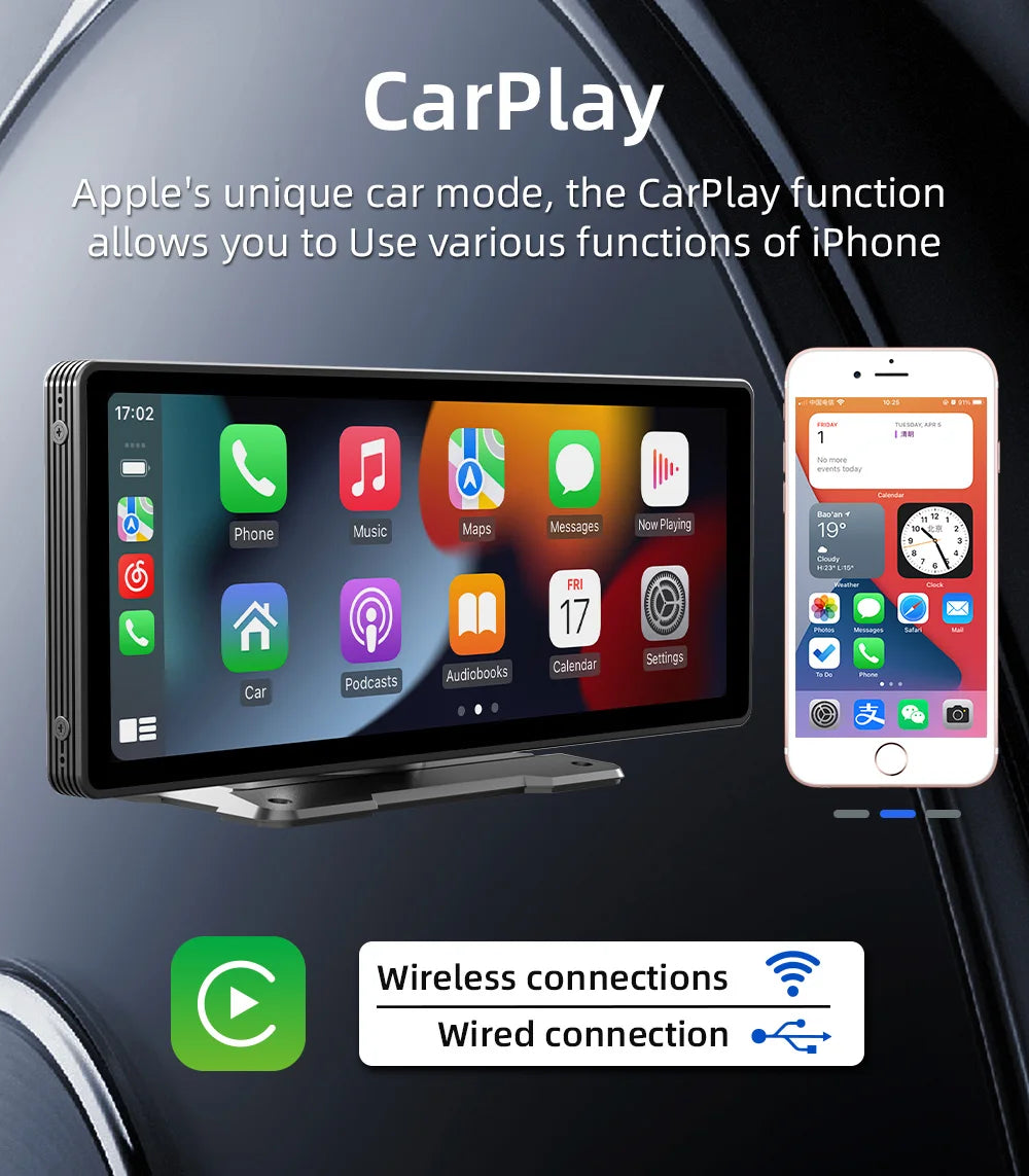 TELUXE 10" HD Multimedia Navigation System Erweiterung Apple CarPlay Android Auto