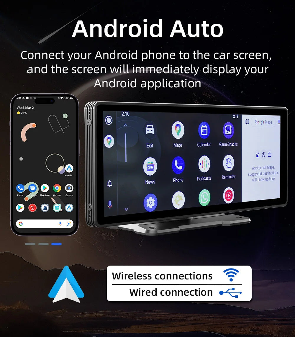 TELUXE 10" HD Multimedia Navigation System Erweiterung Apple CarPlay Android Auto