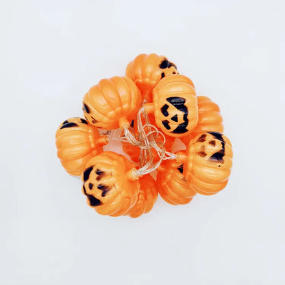 Halloween Lichterketten Geist, Totenkopf, Kürbis