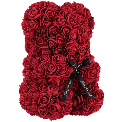 Teddybär aus Rosen zum Valentinstag