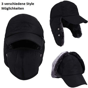Deluxe 3 in 1 Fliegermütze