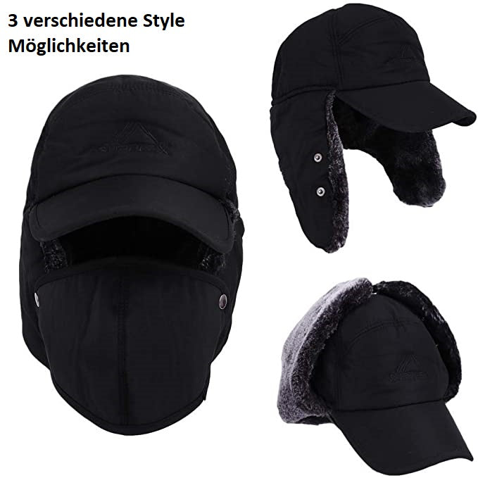 Deluxe 3 in 1 Fliegermütze
