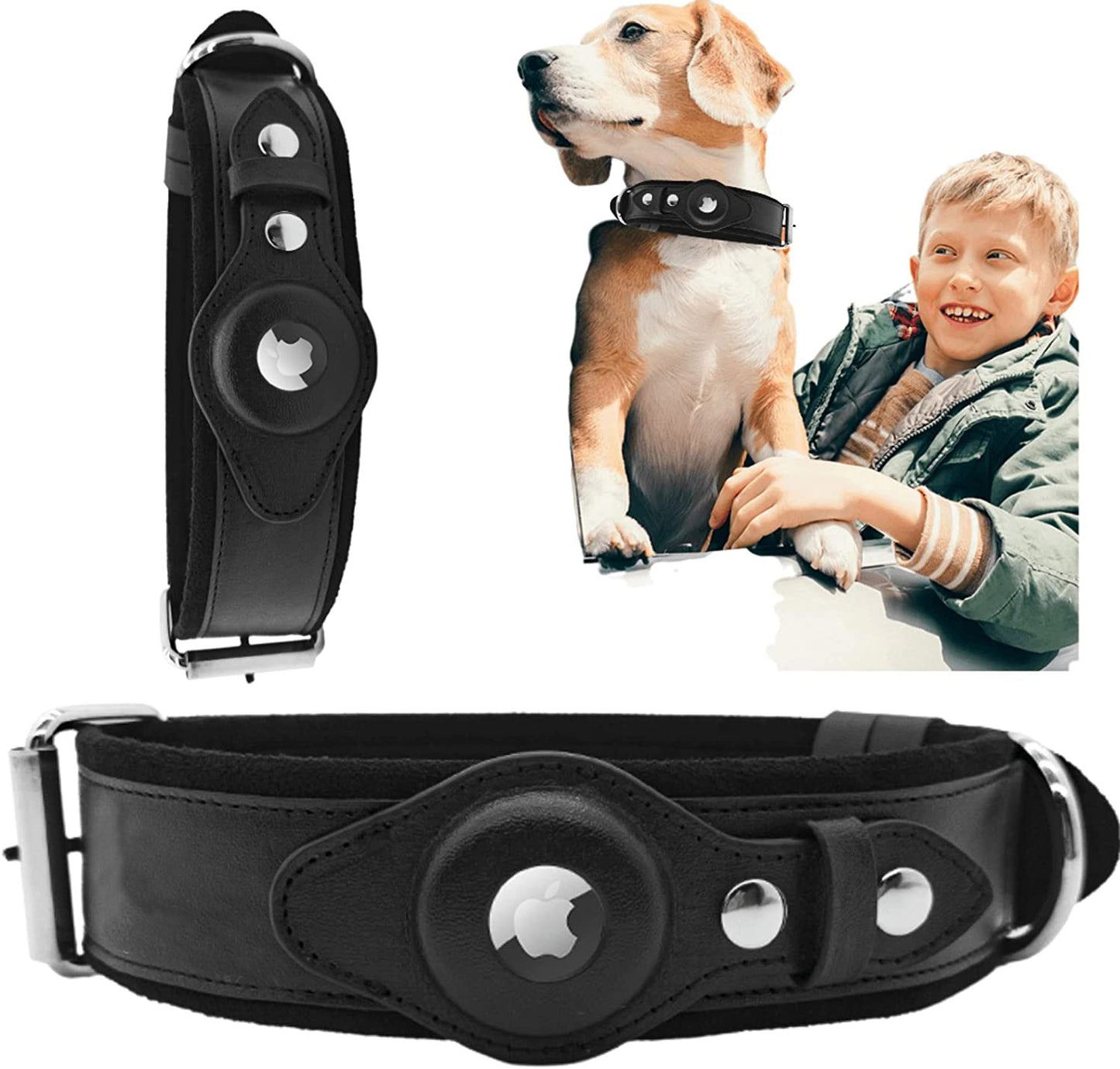 AirTag Hundehalsband Leder