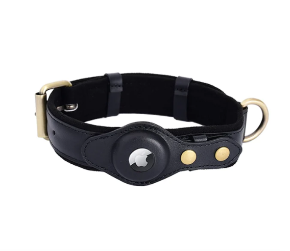 AirTag Hundehalsband Leder